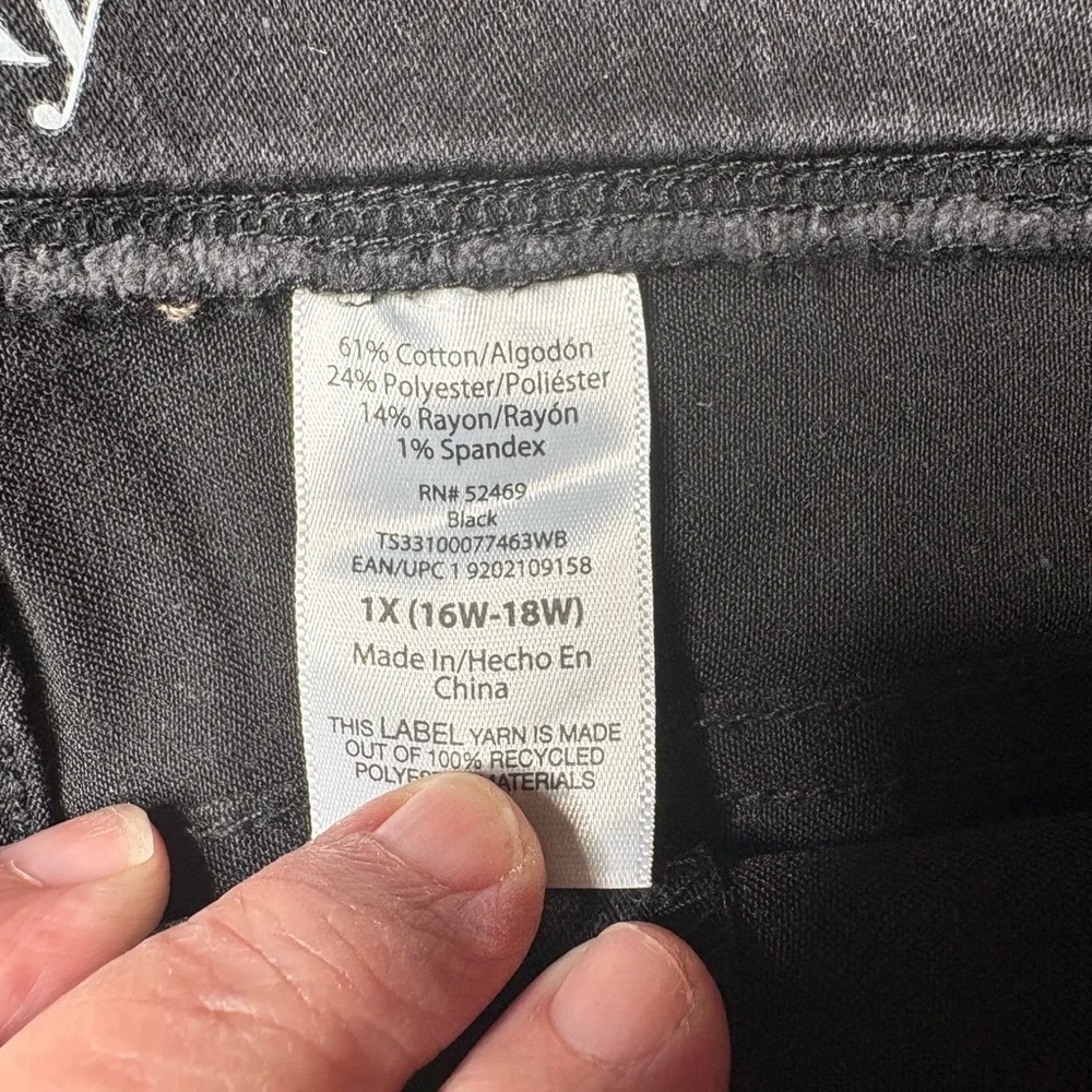 (Sold)Terra & Sky Women’s Plus Skinny High Rise Pull-On Size 1X Jeggings - Picture 8 of 15